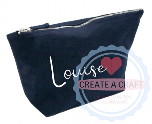 Personalised Canvas Wide Base Pouch