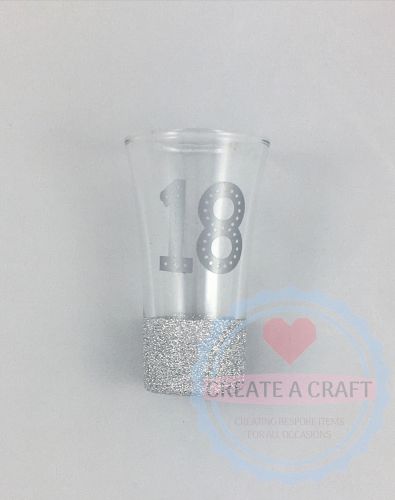 Personalised Glitter Shot Glass