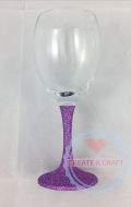 Personalised Glitter Wine Glass - Medium