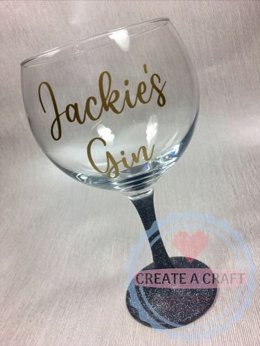 Personalised Glitter Gin Glass
