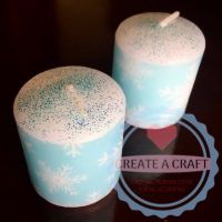 Blue Snowflake Votive Candle