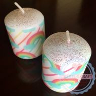 Rainbow Votive Candle